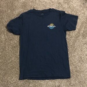 O'Neill Navy Tee with Sunburst and Wave Design